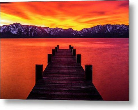 Tahoe Ablaze By Brad Scott - Metal Print-Metal Print-Lake Tahoe Prints