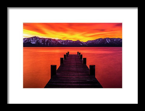 Tahoe Ablaze By Brad Scott - Framed Print