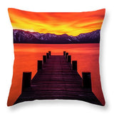 Tahoe Ablaze By Brad Scott - Throw Pillow-Lake Tahoe Prints