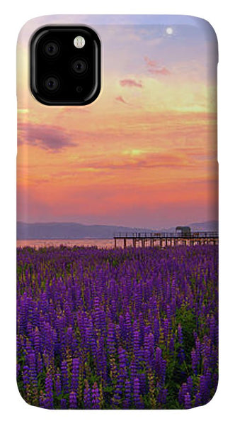 Tahoe City Lupine Sunset By Brad Scott - Phone Case