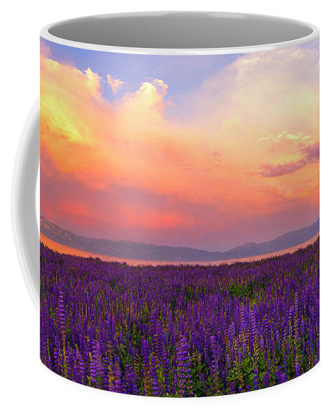 Tahoe City Lupine Sunset By Brad Scott - Mug