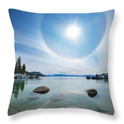 Tahoe Halo By Brad Scott - Throw Pillow-Lake Tahoe Prints