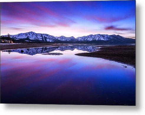 Tahoe Reflections - Lake Tahoe Ca - Metal Print