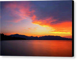 Tallac On Fire - Canvas Print-10.000" x 6.625"-Lake Tahoe Prints