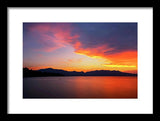 Tallac On Fire - Framed Print