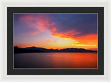 Tallac On Fire - Framed Print