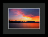 Tallac On Fire - Framed Print
