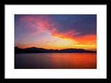 Tallac On Fire - Framed Print