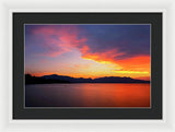 Tallac On Fire - Framed Print