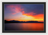 Tallac On Fire - Framed Print