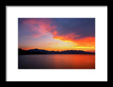 Tallac On Fire - Framed Print