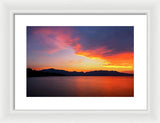Tallac On Fire - Framed Print