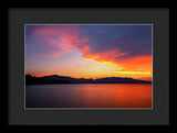 Tallac On Fire - Framed Print