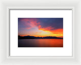Tallac On Fire - Framed Print