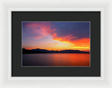 Tallac On Fire - Framed Print