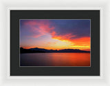 Tallac On Fire - Framed Print