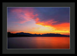 Tallac On Fire - Framed Print