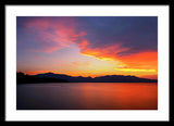 Tallac On Fire - Framed Print
