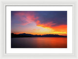 Tallac On Fire - Framed Print