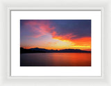 Tallac On Fire - Framed Print
