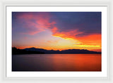 Tallac On Fire - Framed Print