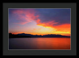 Tallac On Fire - Framed Print