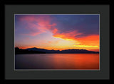 Tallac On Fire - Framed Print