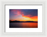 Tallac On Fire - Framed Print