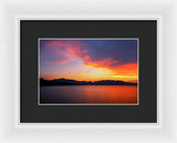 Tallac On Fire - Framed Print