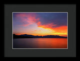 Tallac On Fire - Framed Print