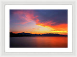 Tallac On Fire - Framed Print
