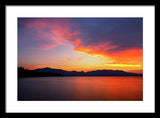 Tallac On Fire - Framed Print