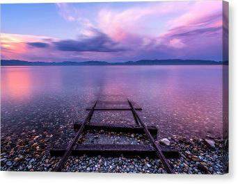 Tracks To Tahoe by Brad Scott - Canvas Print-10.000" x 6.625"-Lake Tahoe Prints