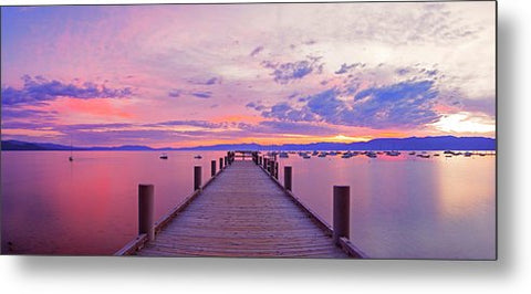 Valhalla Pier Sunrise By Brad Scott - Metal Print