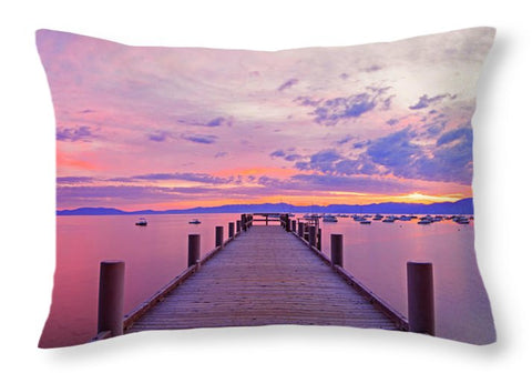 Valhalla Pier Sunrise By Brad Scott - Throw Pillow