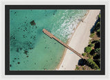 West Shore Lake Tahoe Pier Aerial - Framed Print