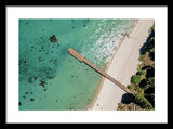 West Shore Lake Tahoe Pier Aerial - Framed Print