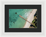 West Shore Lake Tahoe Pier Aerial - Framed Print