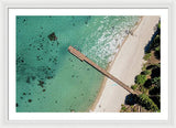 West Shore Lake Tahoe Pier Aerial - Framed Print