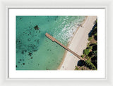 West Shore Lake Tahoe Pier Aerial - Framed Print