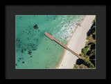 West Shore Lake Tahoe Pier Aerial - Framed Print