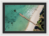 West Shore Lake Tahoe Pier Aerial - Framed Print