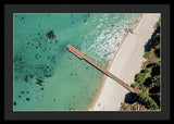 West Shore Lake Tahoe Pier Aerial - Framed Print