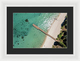 West Shore Lake Tahoe Pier Aerial - Framed Print
