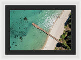 West Shore Lake Tahoe Pier Aerial - Framed Print