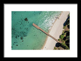 West Shore Lake Tahoe Pier Aerial - Framed Print