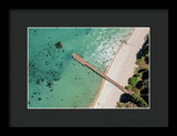 West Shore Lake Tahoe Pier Aerial - Framed Print