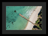 West Shore Lake Tahoe Pier Aerial - Framed Print