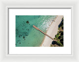 West Shore Lake Tahoe Pier Aerial - Framed Print