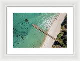 West Shore Lake Tahoe Pier Aerial - Framed Print